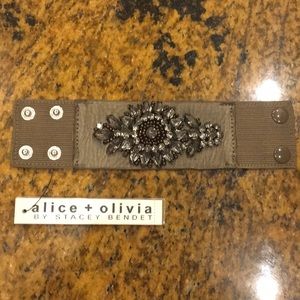 Alice and Olivia leather cuff bracelet
